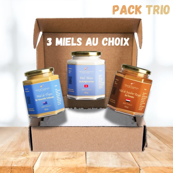 PACK DÉCOUVERTE - TRIO DE MIELS AU CHOIX - 250GR