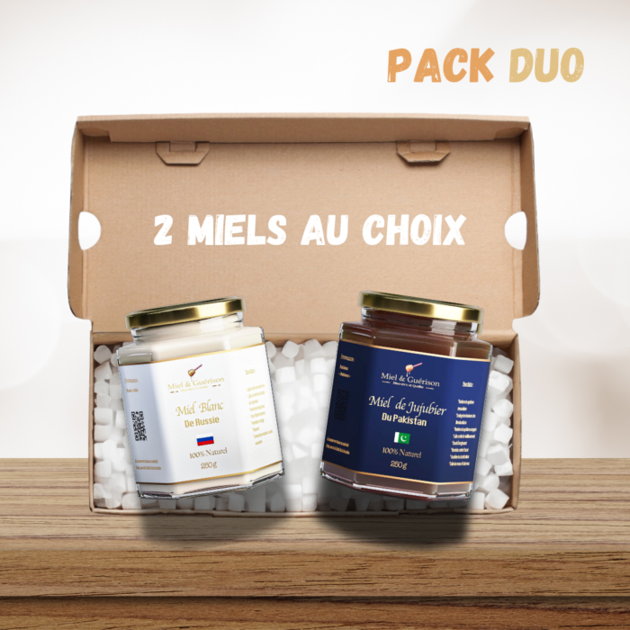 PACK GOURMAND - DUO DE MIELS AU CHOIX - 250GR