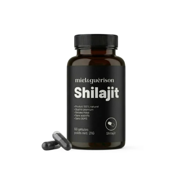 GÉLULES DE SHILAJIT PURE DE L'HIMALAYA- 60 GÉLULES