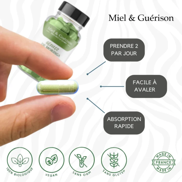 GÉLULES DE MORINGA-60 GÉLULES – Image 3